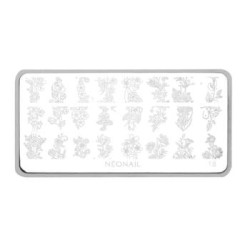 Plaque de stamping - fleurs mariage
