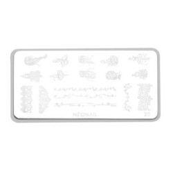 Plaque de stamping - fleurs & dentelles