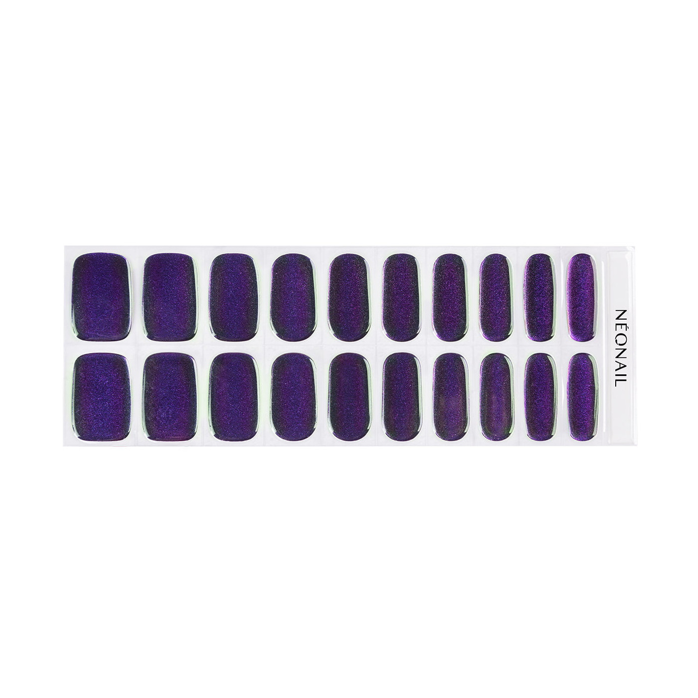 Gel Nail Stickers - manucure violet paillet&eacute;