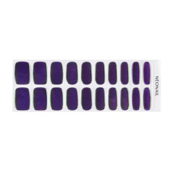 Gel Nail Stickers - manucure violet paillet&eacute;