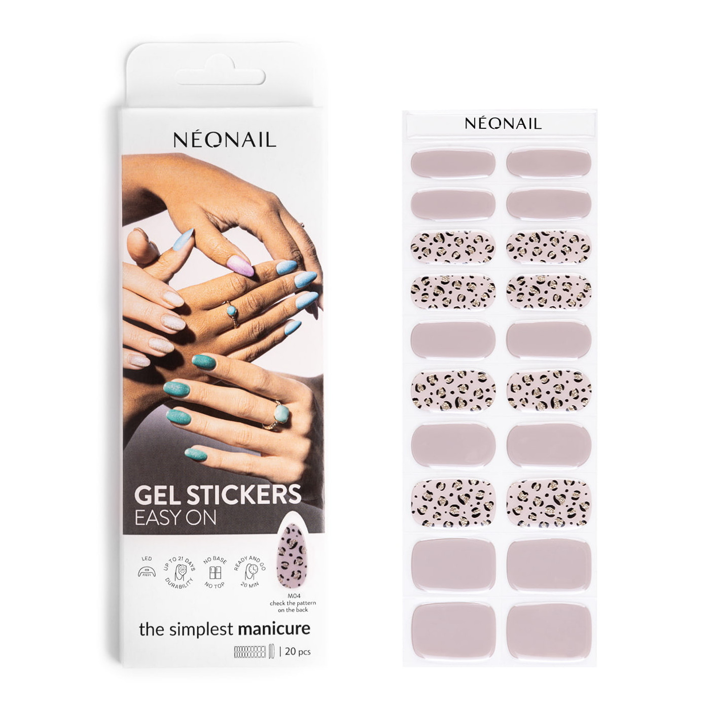 Gel Nail Stickers - manucure nude & panthère Gel Nail Stickers - manucure nude & panthère