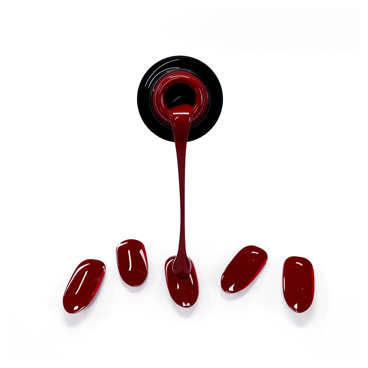 Gel Nail Stickers - manucure rouge cerise