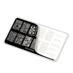 Plaque de stamping - motifs floraux