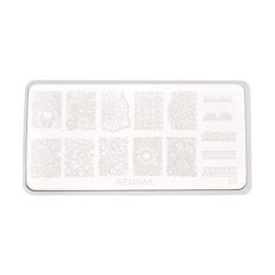 Plaque de stamping - motifs floraux