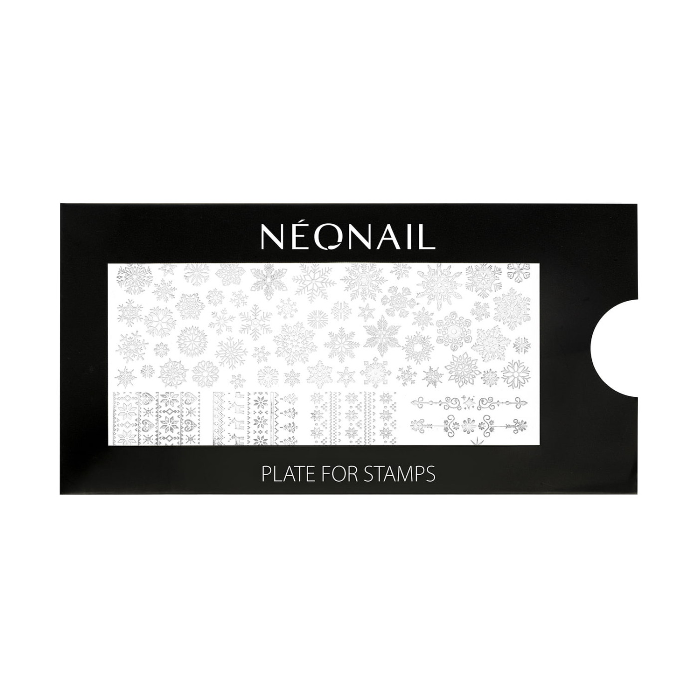 Plaque de stamping - motifs flocons de No&euml;l
