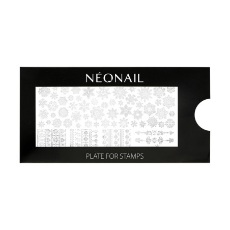 Plaque de stamping - motifs flocons de No&euml;l