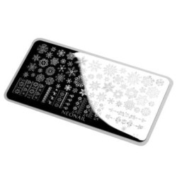 Plaque de stamping - motifs flocons de No&euml;l