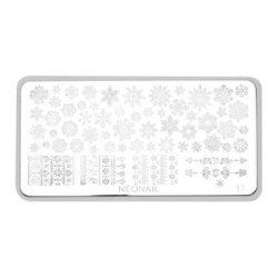 Plaque de stamping - motifs flocons de No&euml;l