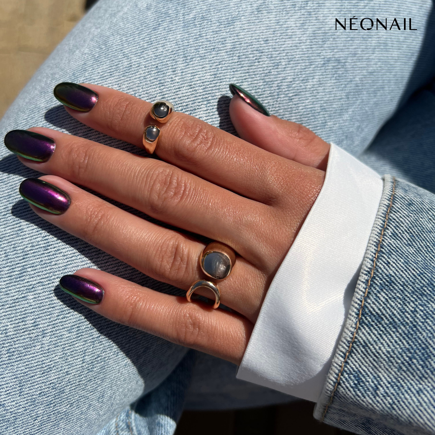 Poudre liquide ongles 6,5 ml - vert / rose effet metallic