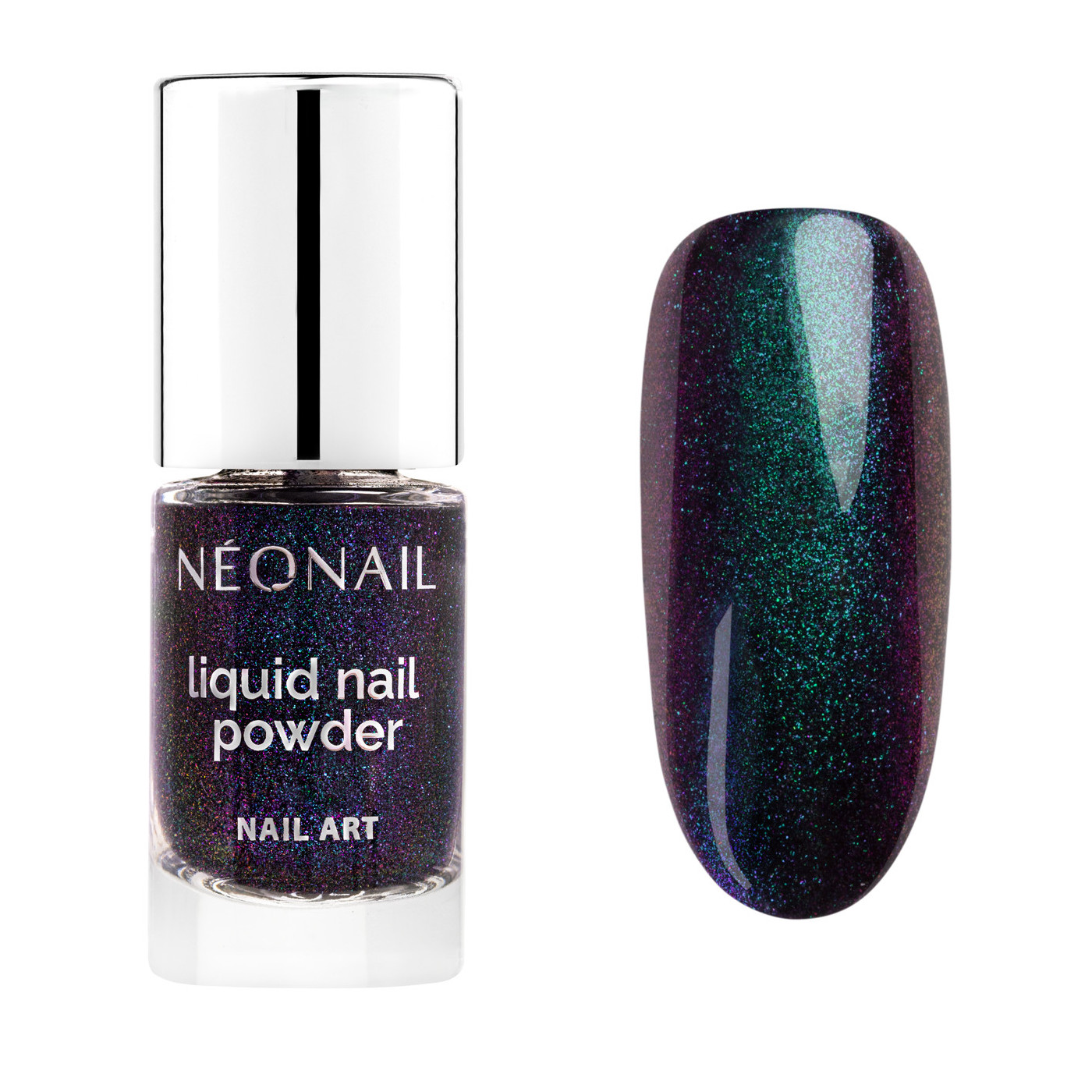 Poudre liquide ongles 6,5 ml - violet / bleu effet metallic