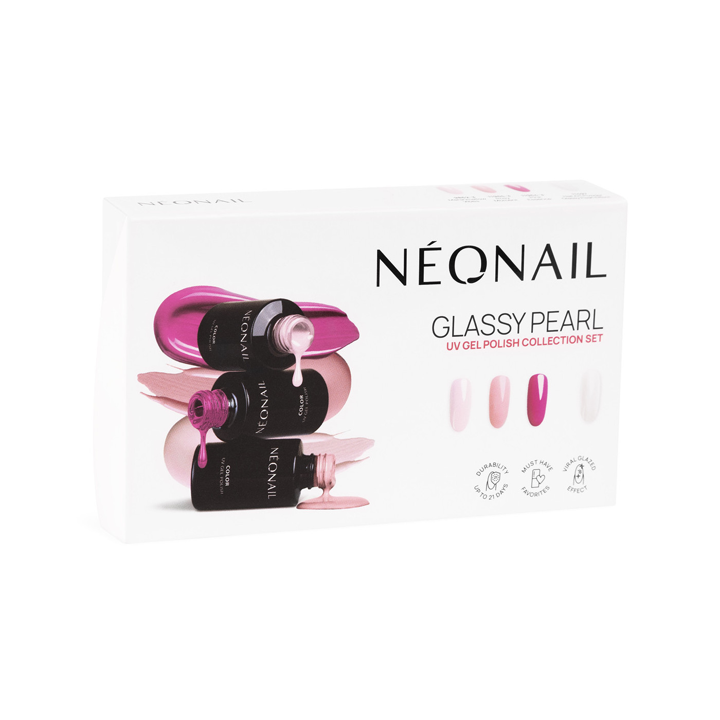 Set de vernis semi-permanents Glassy Pearl