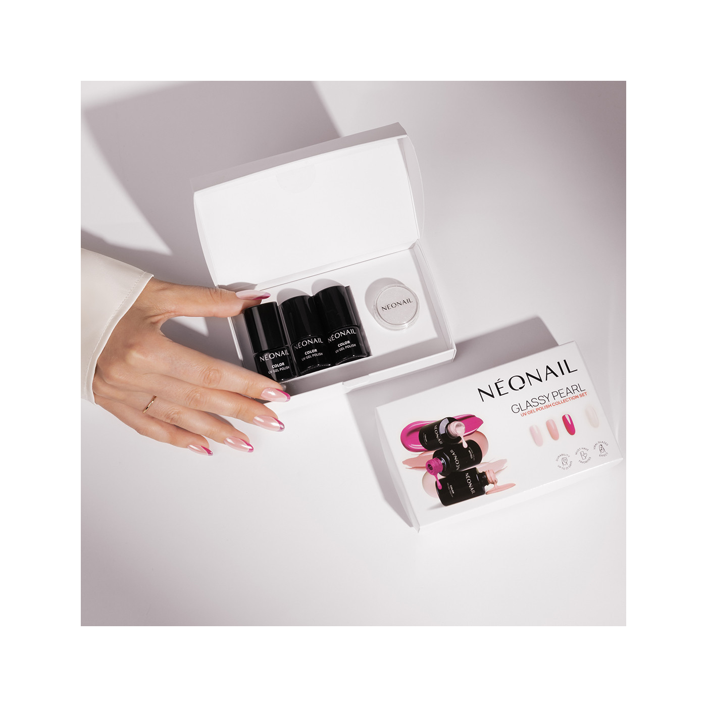 Set de vernis semi-permanents Glassy Pearl