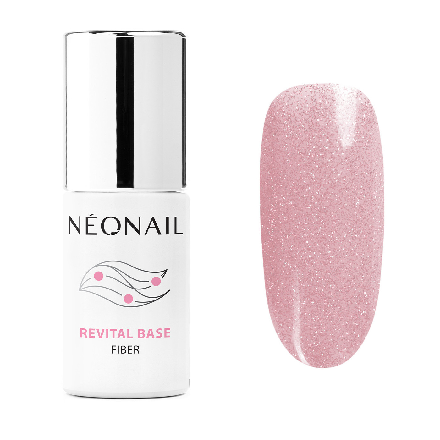 Vernis Semi-Permanent 7,2ml - Revital Base Fiber Blinking Cover Pink