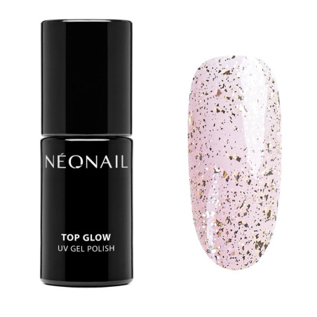 Vernis Semi-Permanent 7,2 ml - Top Glow Gold Flakes