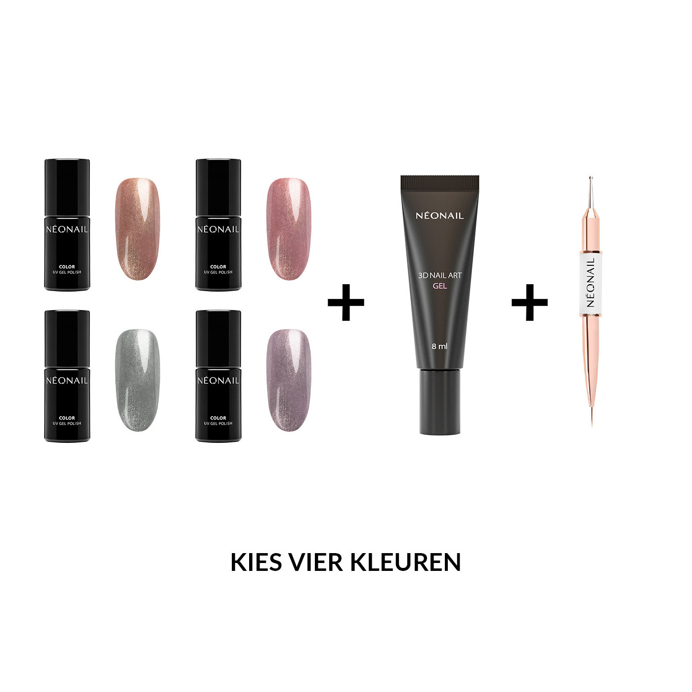 3D Metallic Nail Art Set