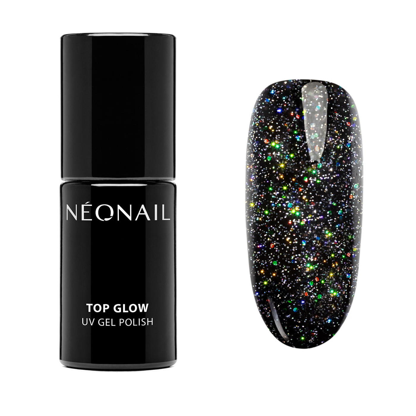 Vernis Semi-Permanent 7,2 ml - Top Glow Multicolor Holo Vernis Semi-Permanent 7,2 ml - Top Glow Multicolor Holo