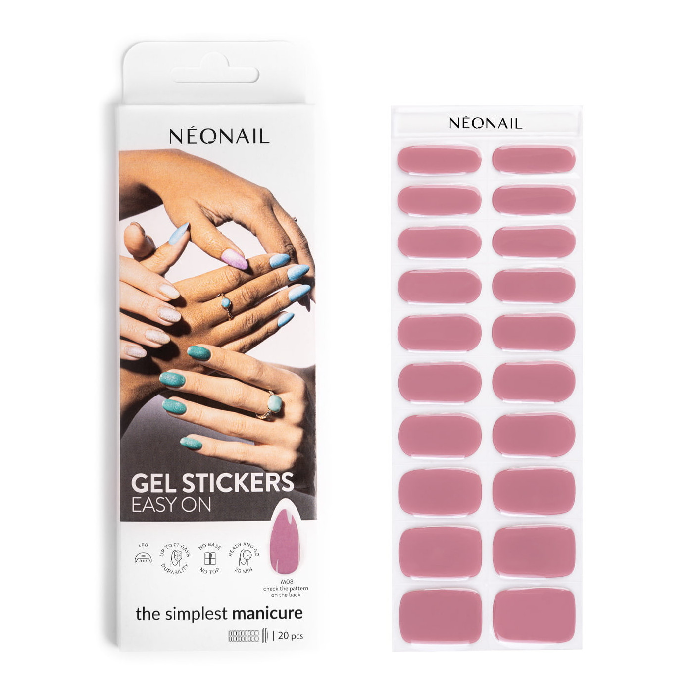 Gel Nail Stickers - manucure p&ecirc;che clair