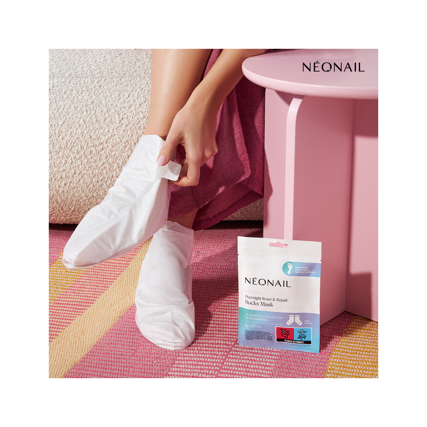 Masque chaussettes pour les pieds de nuit : Overnight Reset & Repair Socks Mask