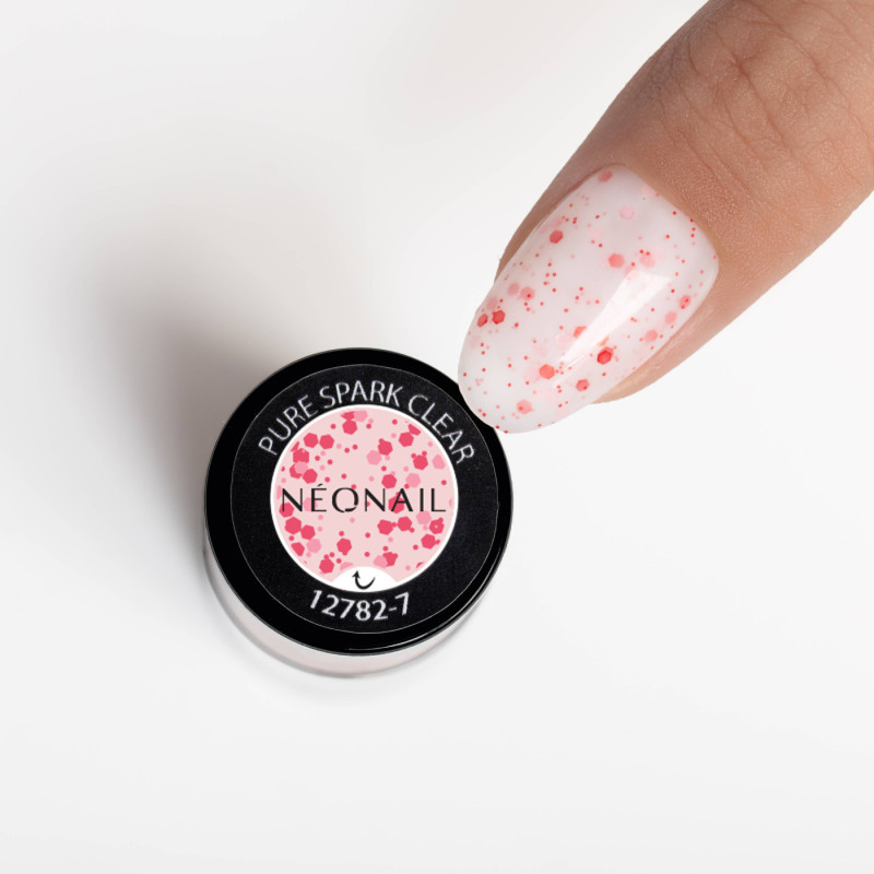 Pure Spark Clear (Vernis semi-permanent Confetti) &ndash; Finition transparente, semi-transparente