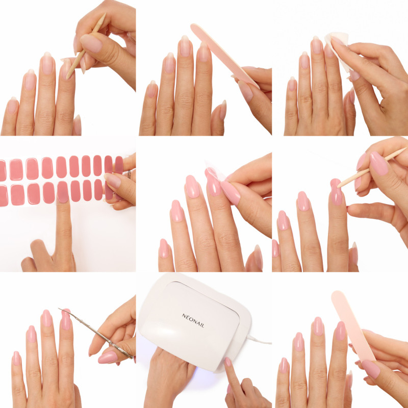 Gel Nail Stickers - manucure violet sombre pailleté Gel Nail Stickers - manucure violet sombre pailleté
