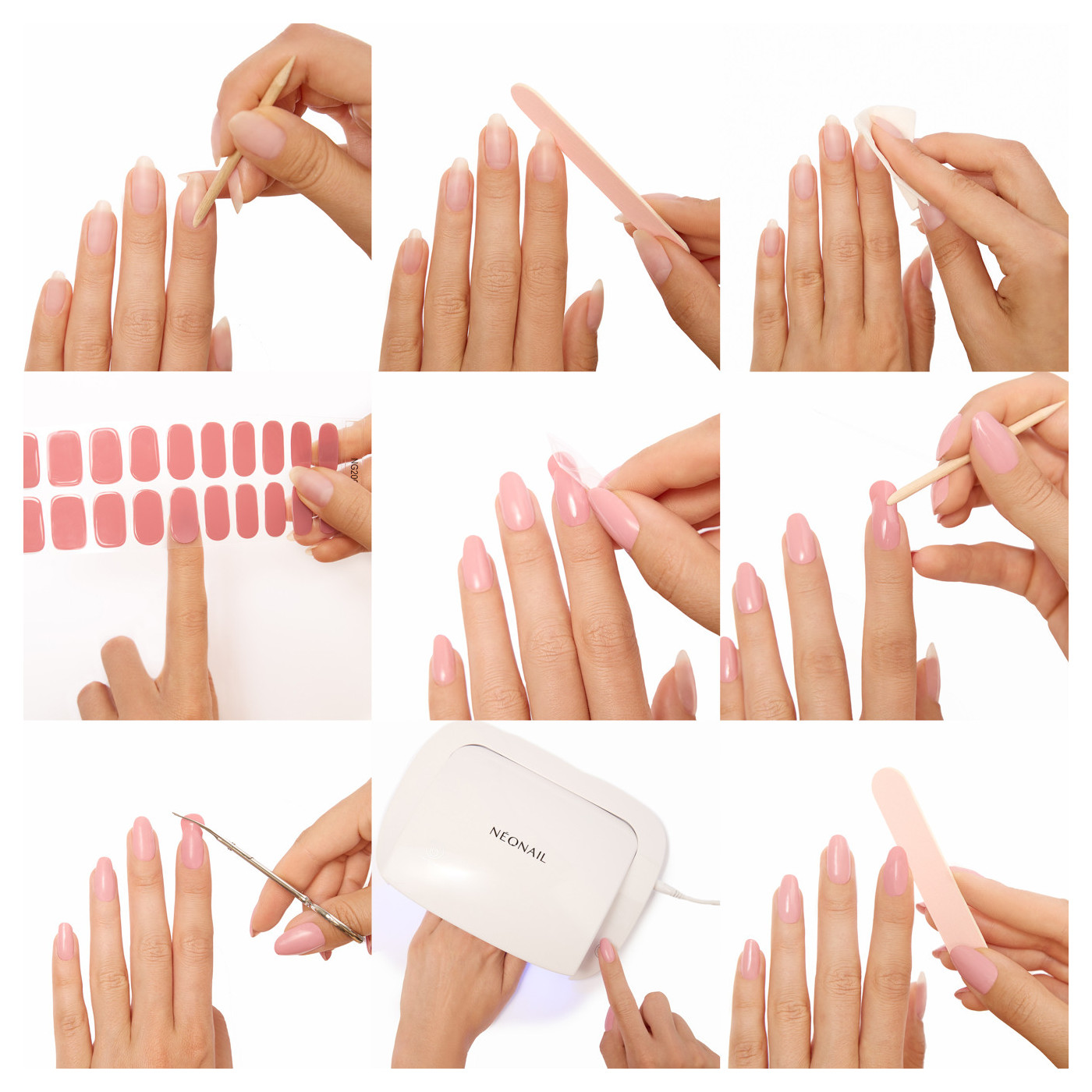 Gel Nail Stickers - manucure pêche clair Gel Nail Stickers - manucure pêche clair