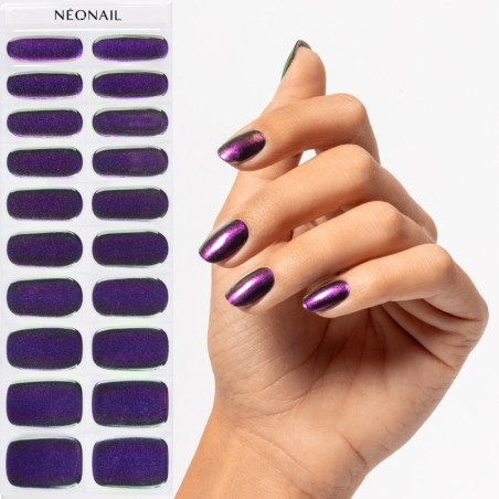 Gel Nail Stickers - manucure violet paillet&eacute;