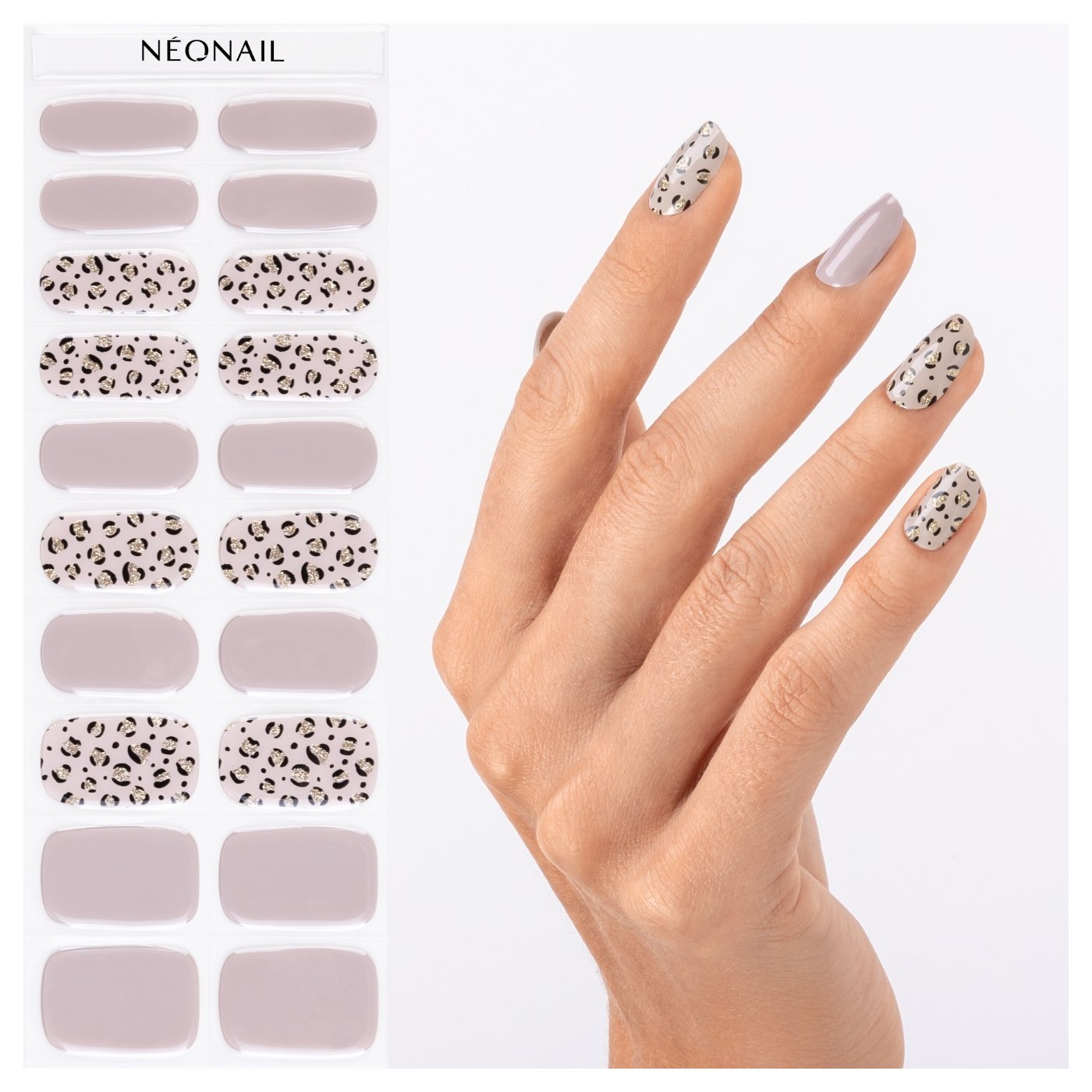 Gel Nail Stickers - manucure nude & panthère Gel Nail Stickers - manucure nude & panthère