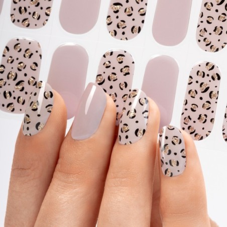 Gel Nail Stickers - manucure nude & panth&egrave;re
