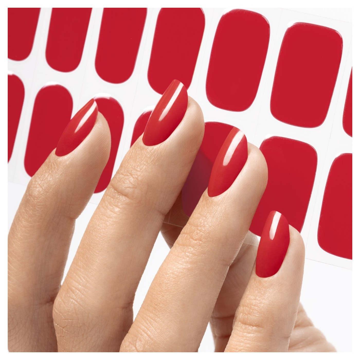 Gel Nail Stickers - manucure rouge classique