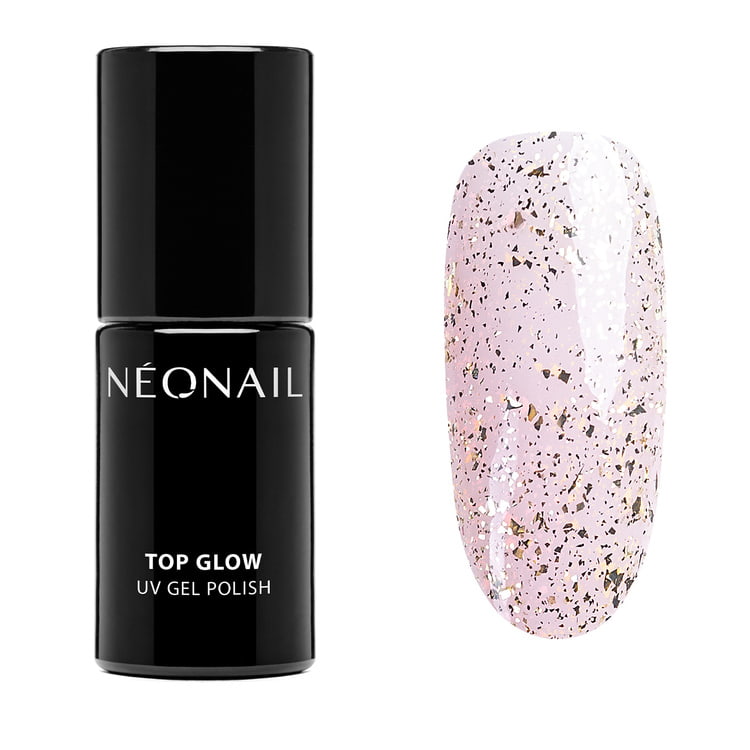 Vernis Semi-Permanent 7,2 ml - Top Glow Gold Flakes